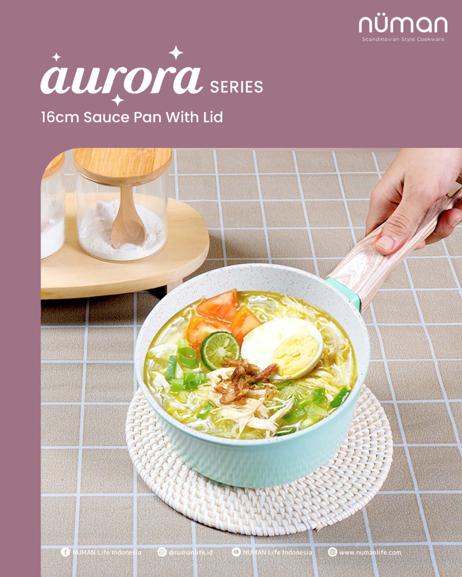 Numan Aurora Series - Cookware Set / Panci Masak Marble Set Isi 3