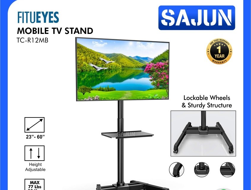FITUEYES Bracket Mobile TV Stand for LED TV 23-60 Inch TC-R12MB