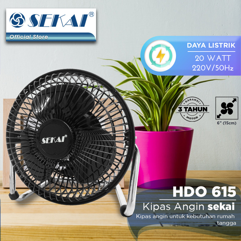 SEKAI Desk/Floor Fan 6 inch HDO615S Kipas Angin Meja Lantai HDO 615 S