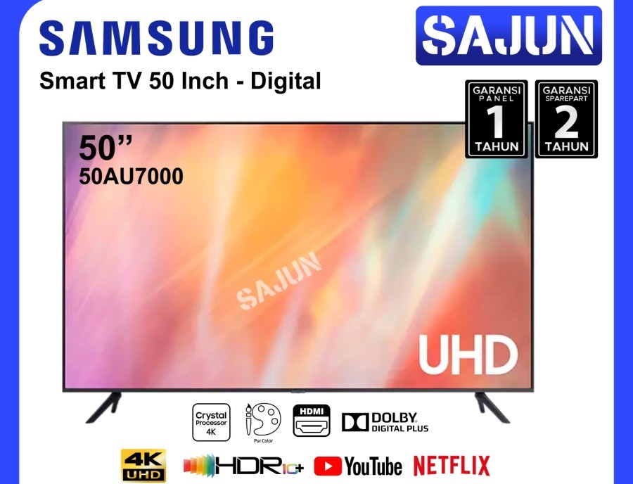 Samsung Smart TV 50 Inch Crystal 4K UHD 50AU7002 / UA50AU7002
