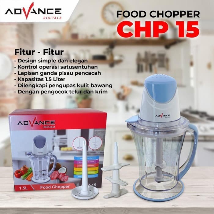 Advance CHP-15 Food Chopper Plastic 1.5 Liter Penggiling Daging CHP15