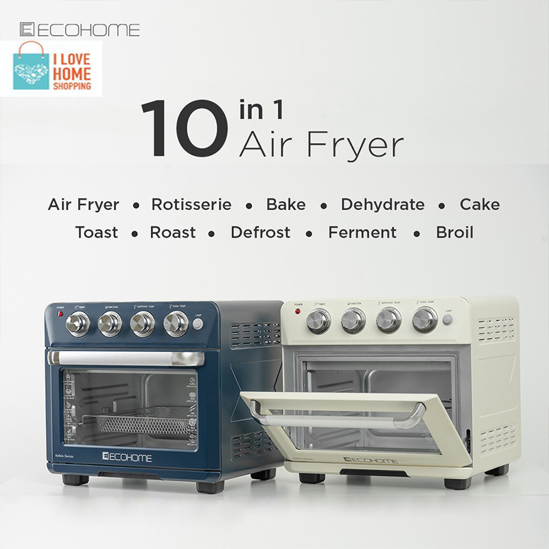 ECOHOME Qubic Air Fryer & Electric Oven 25 Liter EAF-888 / EAF888 - AQUAMARINE