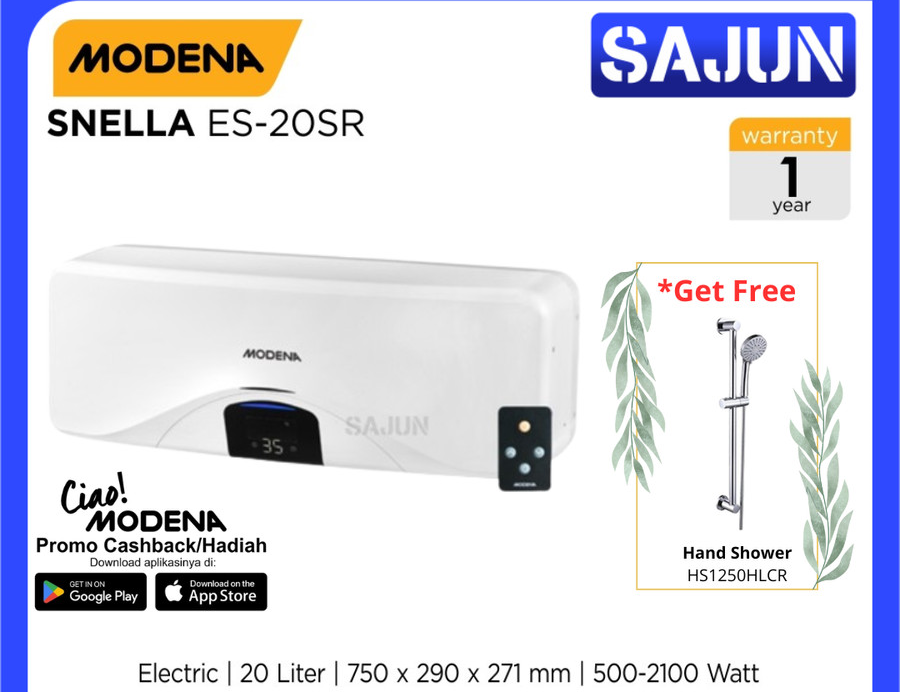 Modena Electric Water Heater 20 Liter SNELLA ES 20 SR / ES20SR