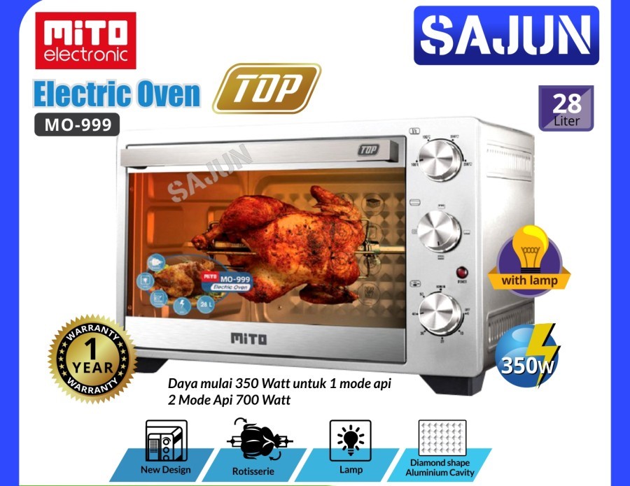 Oven Listrik Mito MO-999 TOP - Electric Oven 28 Liter MO999