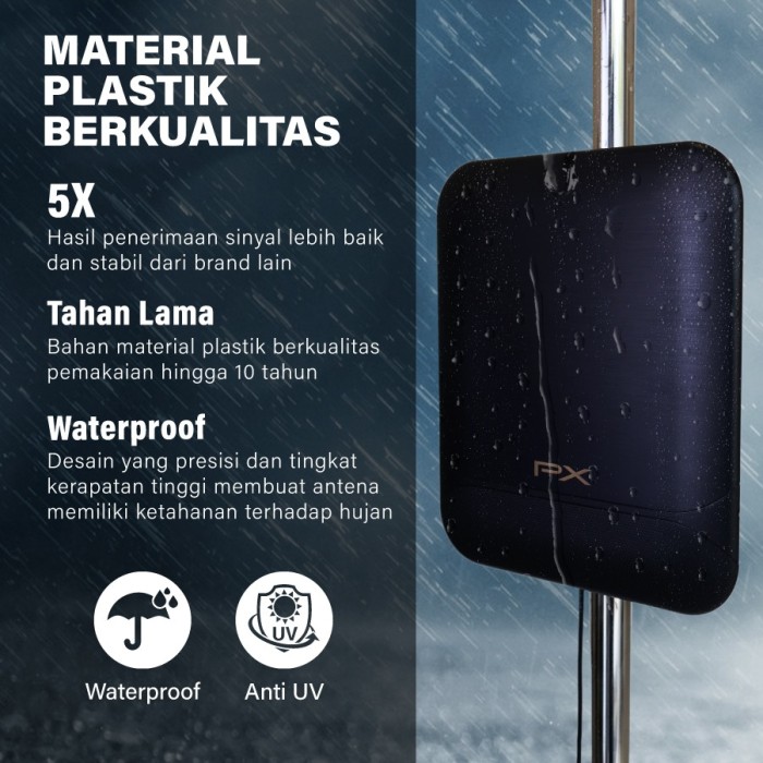 PX DA6000 Antena TV Digital Indoor Outdoor Booster DVBT2 4K DA-6000