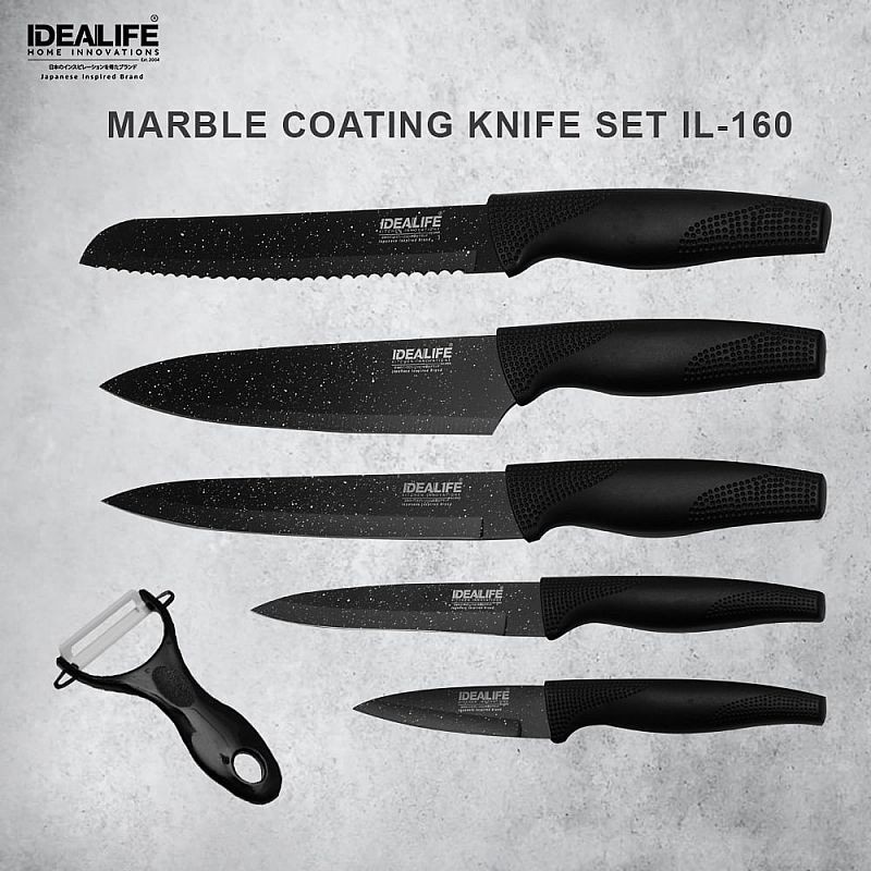 IDEALIFE Knife Set IL160 Perlengkapan Pisau Dapur Pisau Set IL-160