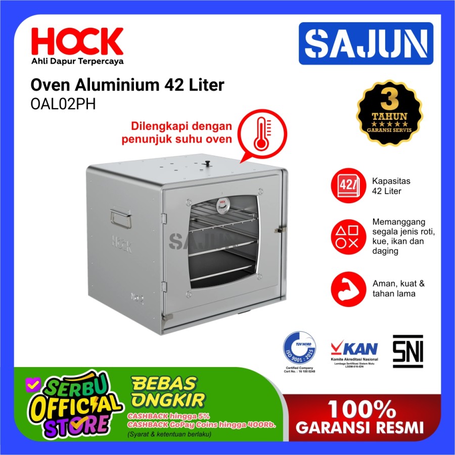 Hock Oven Tangkring Aluminium 02 Putaran Hawa 42 Liter