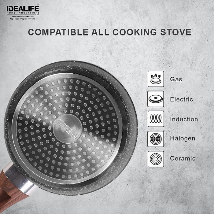 IDEALIFE Casserole Cookware 20 cm / 24 cm Panci IL-20CR / IL-24CR
