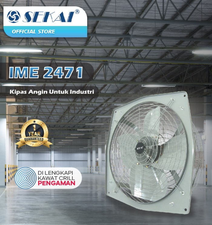 Sekai IME2471 Kipas Angin Partisi 24" Industri Metal Exhaust IME 2471