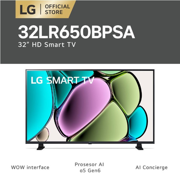 LG Smart TV 32 Inch 32LR650 / 32LR650BPSA HD α5 AI Processor Gen6