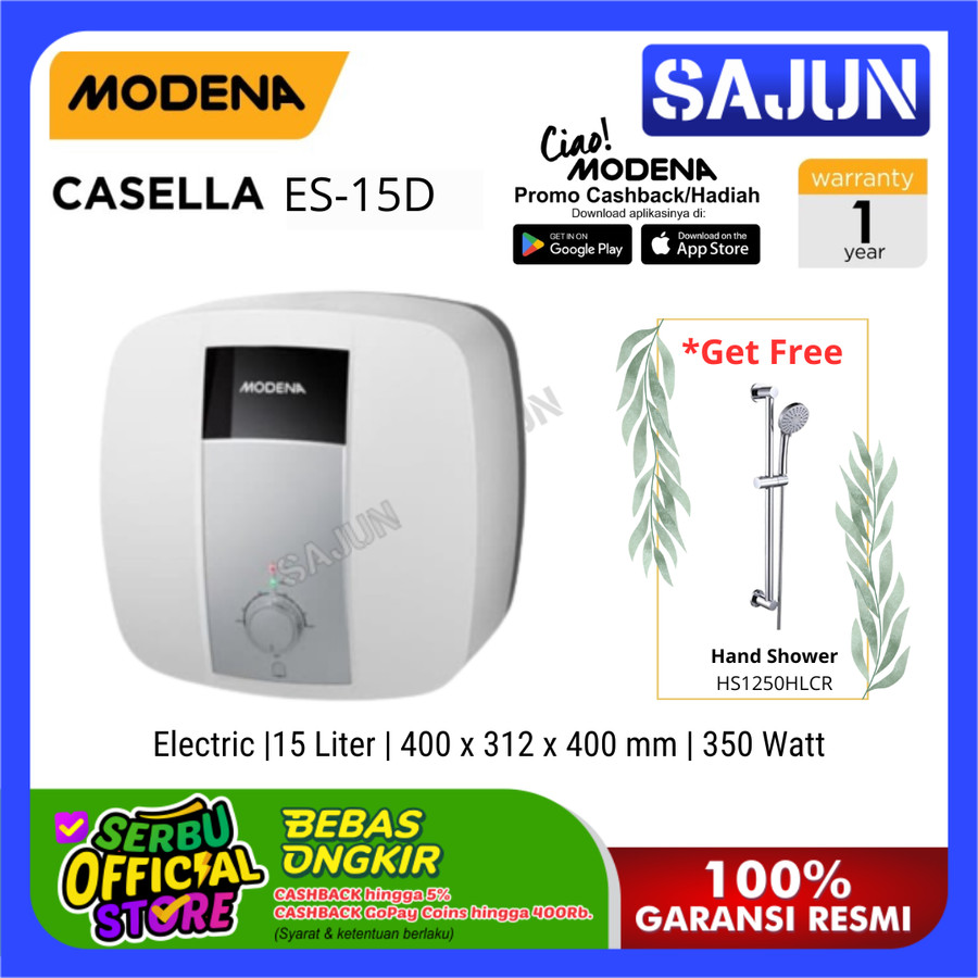 Modena Electric Water Heater 15 Lt CASELLA ES 15D Pemanas AIr ES15D