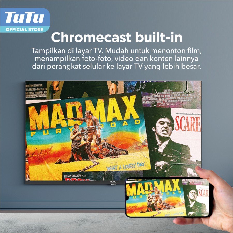 TUTU Smart TV | Android TV | Google TV | 43 inch | Full HD | LED TV