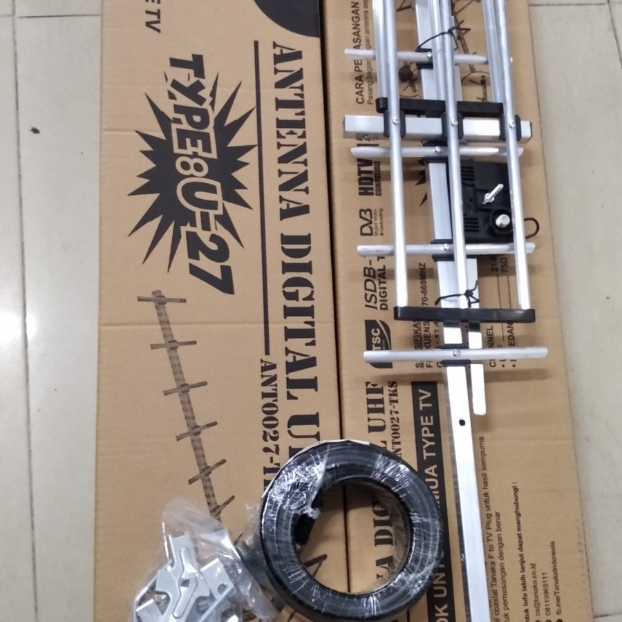 ANTENA TV OUTDOOR TANAKA U-27 WITH KABEL 15 MTR U27 LED TAKASI U27