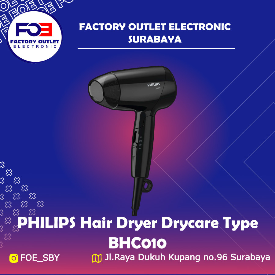 PHILIPS HAIR DRYER DRYCARE Type BHC010 GARANSI RESMI