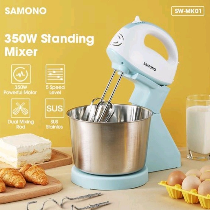 ELECTRIC MIXER SAMONO TYPE SW-MK01 BLUE GARANSI RESMI