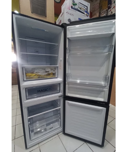 Kulkas Bottom Freezer AQUA AQR-320RBG (BK) (unit eksdisplay)