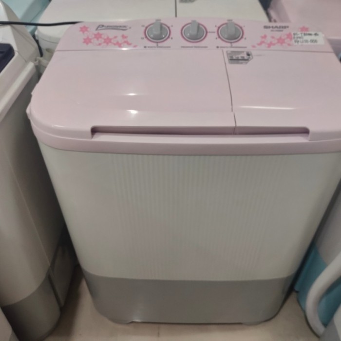 MESIN CUCI SHARP 2 TABUNG ES-T80MW-PK ( UNIT EKSDISPLAY)