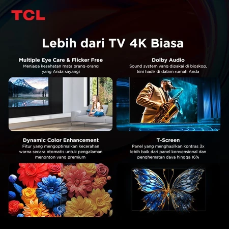 TCL 50" 4K UHD Google TV - T-Screen - Dolby Audio - HDR10 (50V6B)