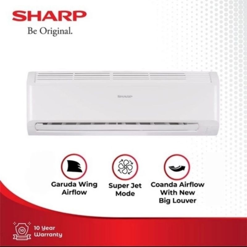 AC SHARP SPLIT STANDAR 1/2 PK AH/AU-A5BEY (unit eksdisplay)