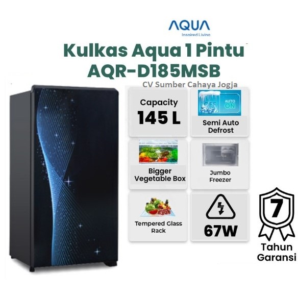 REF 1 DOOR AQUA AQR-D185(MSB) (unit exdisplay)
