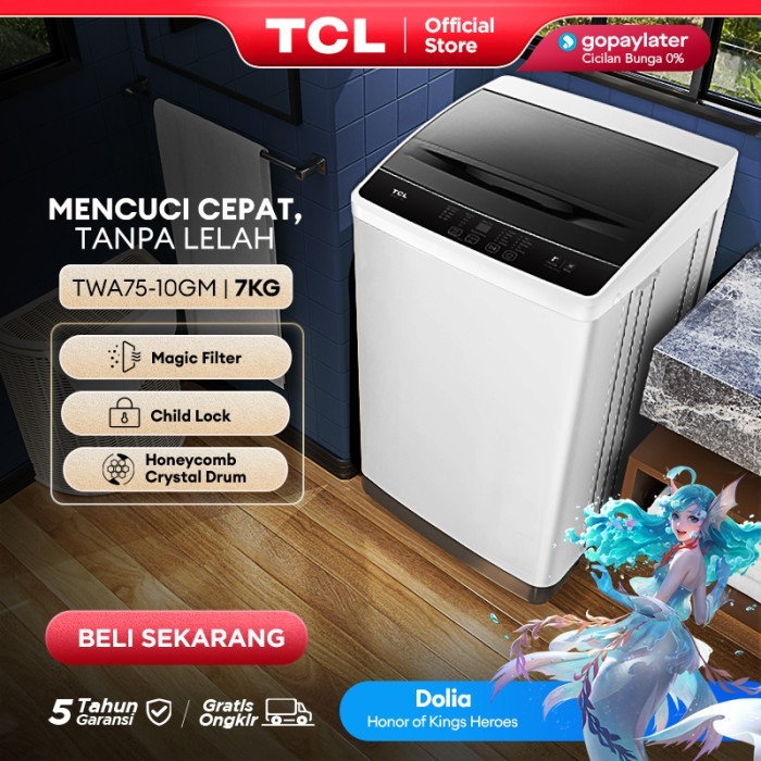 WM TOP LOADING 7 KG TCL TWA75-10GM