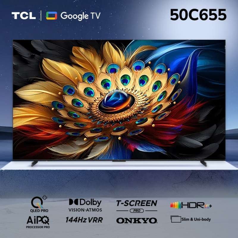 QLED 50" 4K UHD SMART GOOGLE TV TCL 50C655