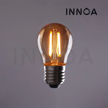 Lampu LED Kuning Filamen Bohlam E27 G45 2W 4W INNOA