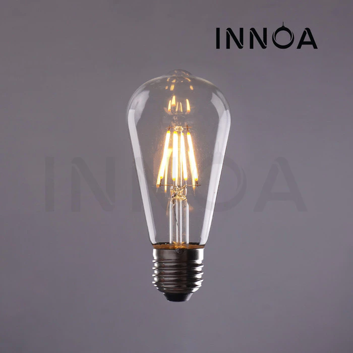 Lampu LED Kuning Filamen Bohlam E27 ST64 4W INNOA