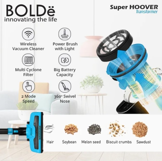 BOLDe Vacuum Cleaner Wireless SUPER HOOVER - TRANSFORMER