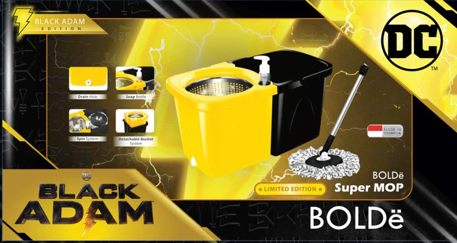 BOLDE SUPER MOP BLACK ADAM Alat Pel - Limited Edition