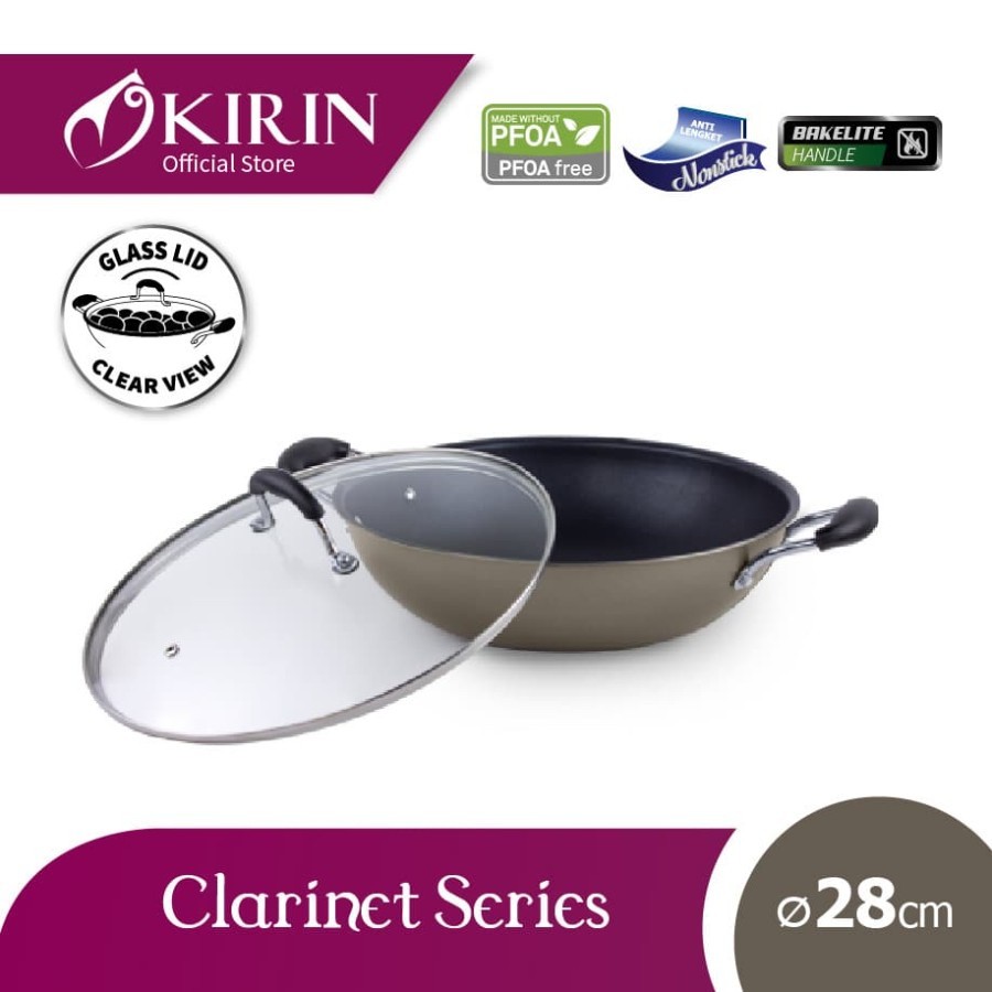 Kirin Wok Clarinet 28cm Teflon Classic 2.3MM