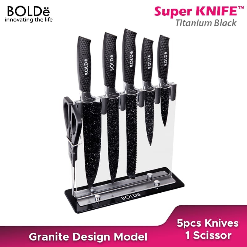 BOLDe Knives Set Granito 7 pcs Set Pisau Dijamin Ori