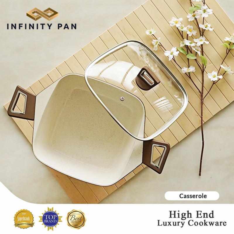 BOLDe INFINITY PAN CASSEROLE 24CM GOLD + LID Panci
