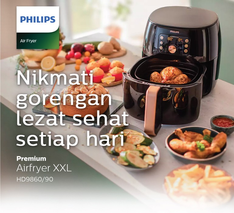 PHILIPS Premium Air Fryer HD9860/90 XXL Airfryer HD9860 HD 9860