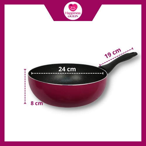 Kirin Frypan Deep Lado-Lado 24cm Teflon Marble