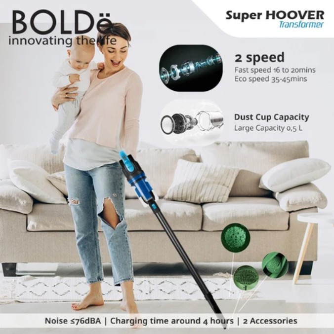 BOLDe Vacuum Cleaner Wireless SUPER HOOVER - TRANSFORMER