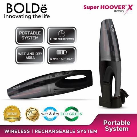 Bolde Super Hoover X Mercury Wireless Vacuum Cleaner Portable - Hitam