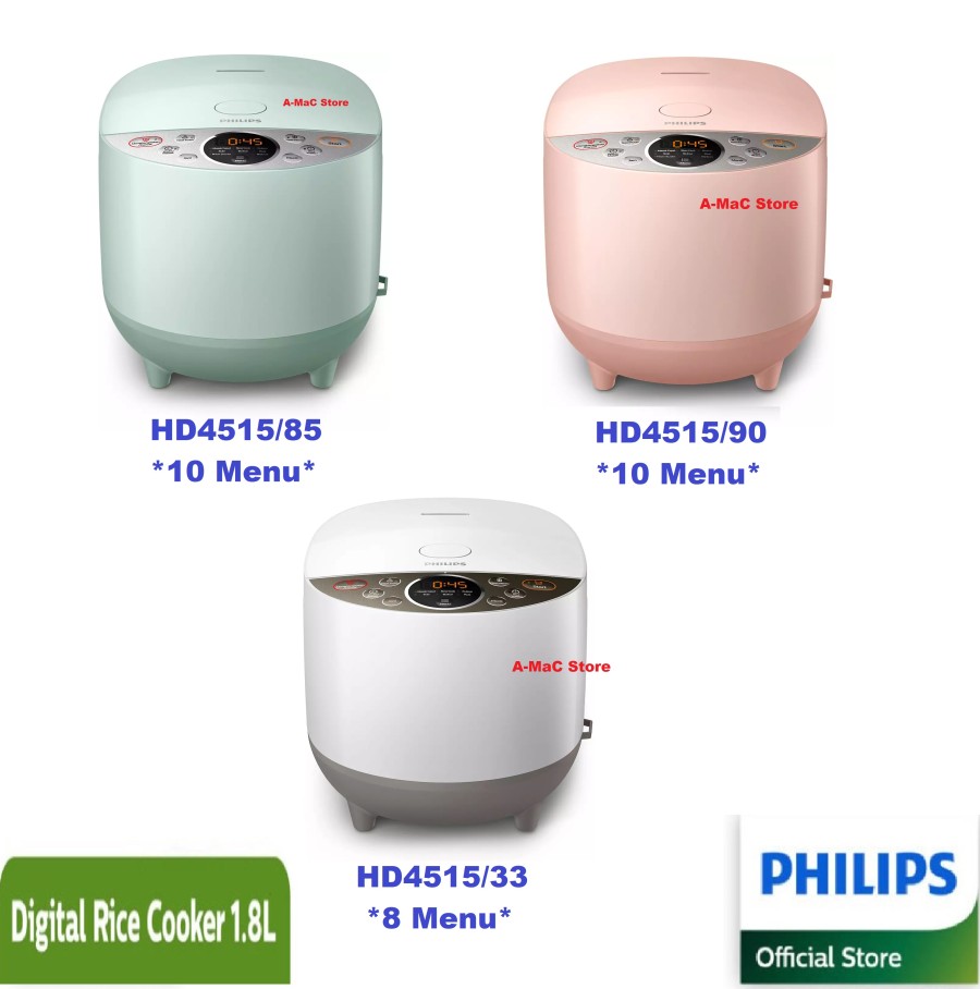 PHILIPS RICE COOKER HD4515 DIGITAL 1.8L PENANAK NASI Khusus TNG 