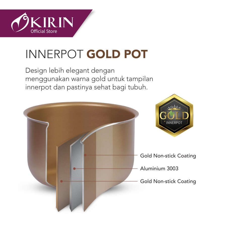 KIRIN Rice Cooker Digital 8in1 KEP-601D