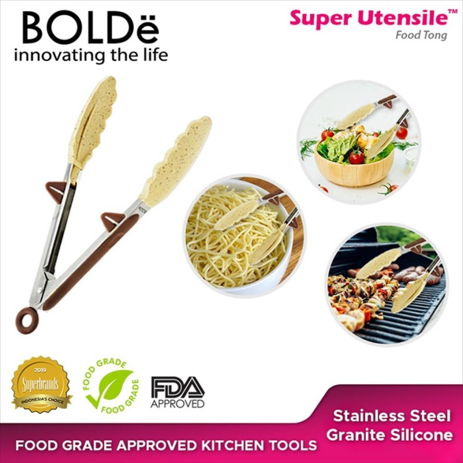 BOLDe Super Utensil Food Tong Capitan Makanan 9inchi