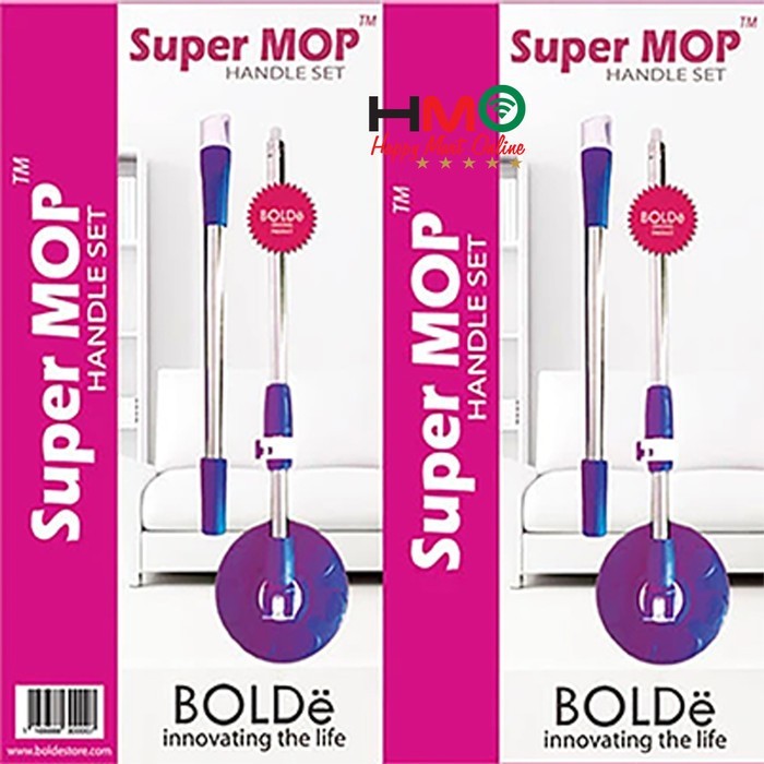 BOLDe Handle sets Super MOP Pengganti Tongkat Pel DIjamin Ori - Ungu