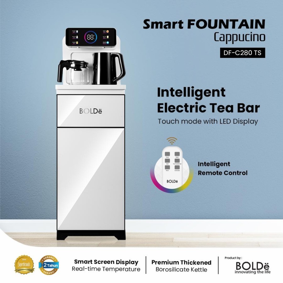 Bolde Smart Fountain Cappucino Dispenser Display Touchscreen Galon Bawah