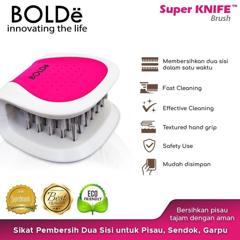 Bolde Super Utensil Knife Brush - Magenta