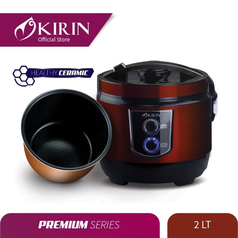 Kirin Rice Cooker 2.0 LIter KRC-390 Penanak Nasi KRC390 - Red KRC 390