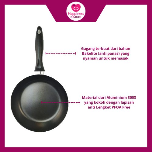 Kirin Frypan Sasando 26cm Teflon Classic Wajan Penggorengan