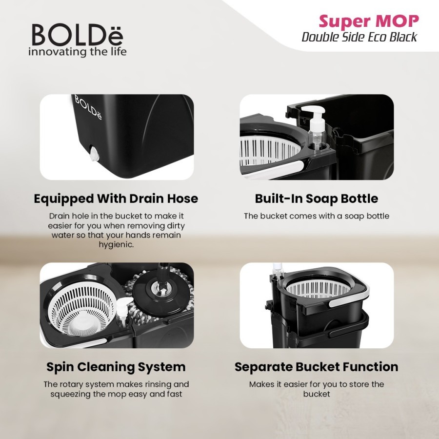 BOLDe Super Mop Double Side Eco Alat Pel Otomatis
