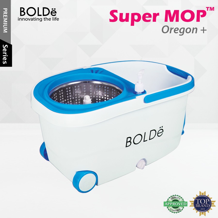 Super Mop Oregon Plus Alat Pel - Putih Biru