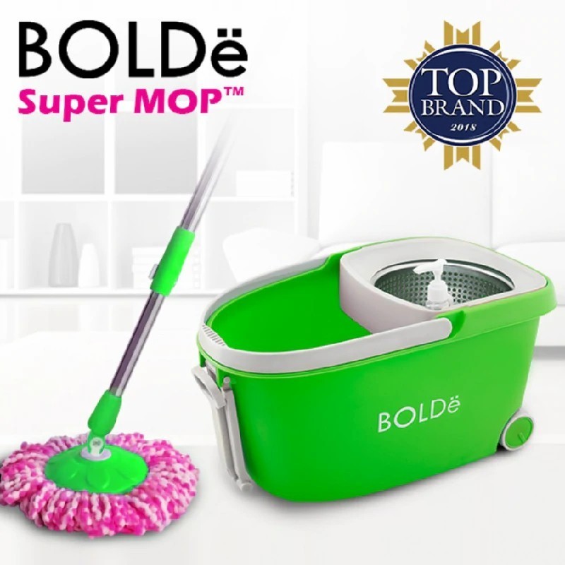 BOLDe Super Mop Deluxe+ Alat Pel Beroda - Hijau