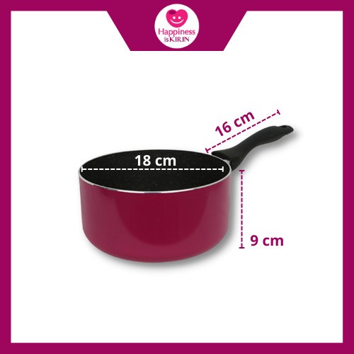 Kirin Saucepan Lado-Lado 18cm Teflon Marble Panci