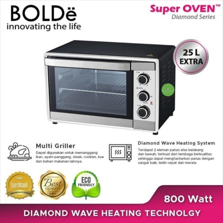 BOLDE SUPER OVEN DIAMOND SERIES 25 L GARANSI RESMI - PUTIH